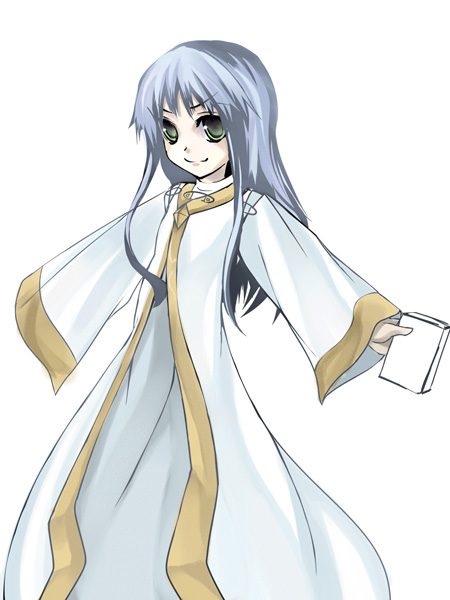 eorx, index (toaru majutsu no index), toaru majutsu no index, silver hair, 00s, 1girl, book, dimples of venus, female focus, flat chest, holding, long hair, long sleeves, looking at viewer, sidelocks, solo, very long hair, white background