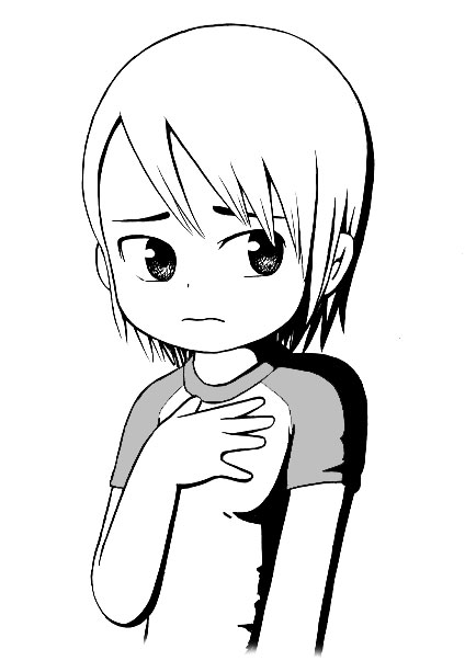 ashley mizuki robbins, another code, cing, derivative work, vector trace, greyscale, looking back, monochrome, raglan sleeves, short hair, solo, white hair