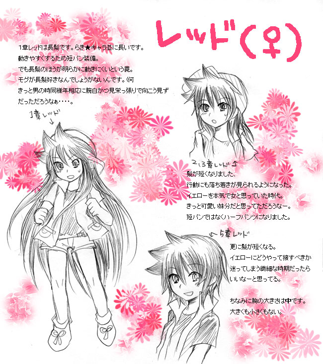 red (pokemon), nintendo, pokemon, pokemon adventures, gender request, translation request, 1girl, genderswap, hat, multiple views, venus symbol