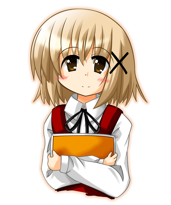 yuno (hidamari sketch), hidamari sketch, 00s, brown hair, school uniform, short hair, sketchbook, solo, yamabuki high school uniform