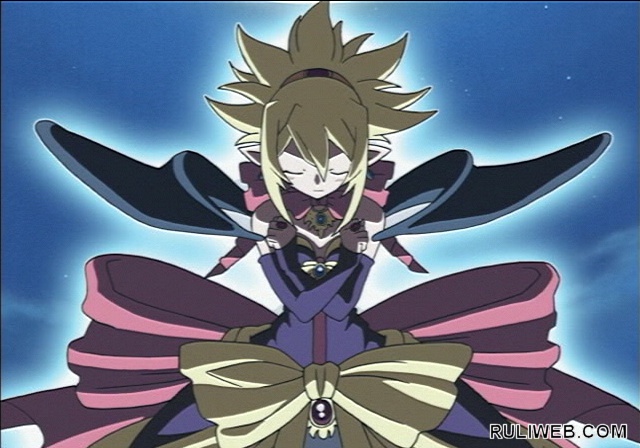 rozalin, disgaea, makai senki disgaea 2, nippon ichi, blonde hair, bow, dress, night, pointy ears, solo, watermark, wings