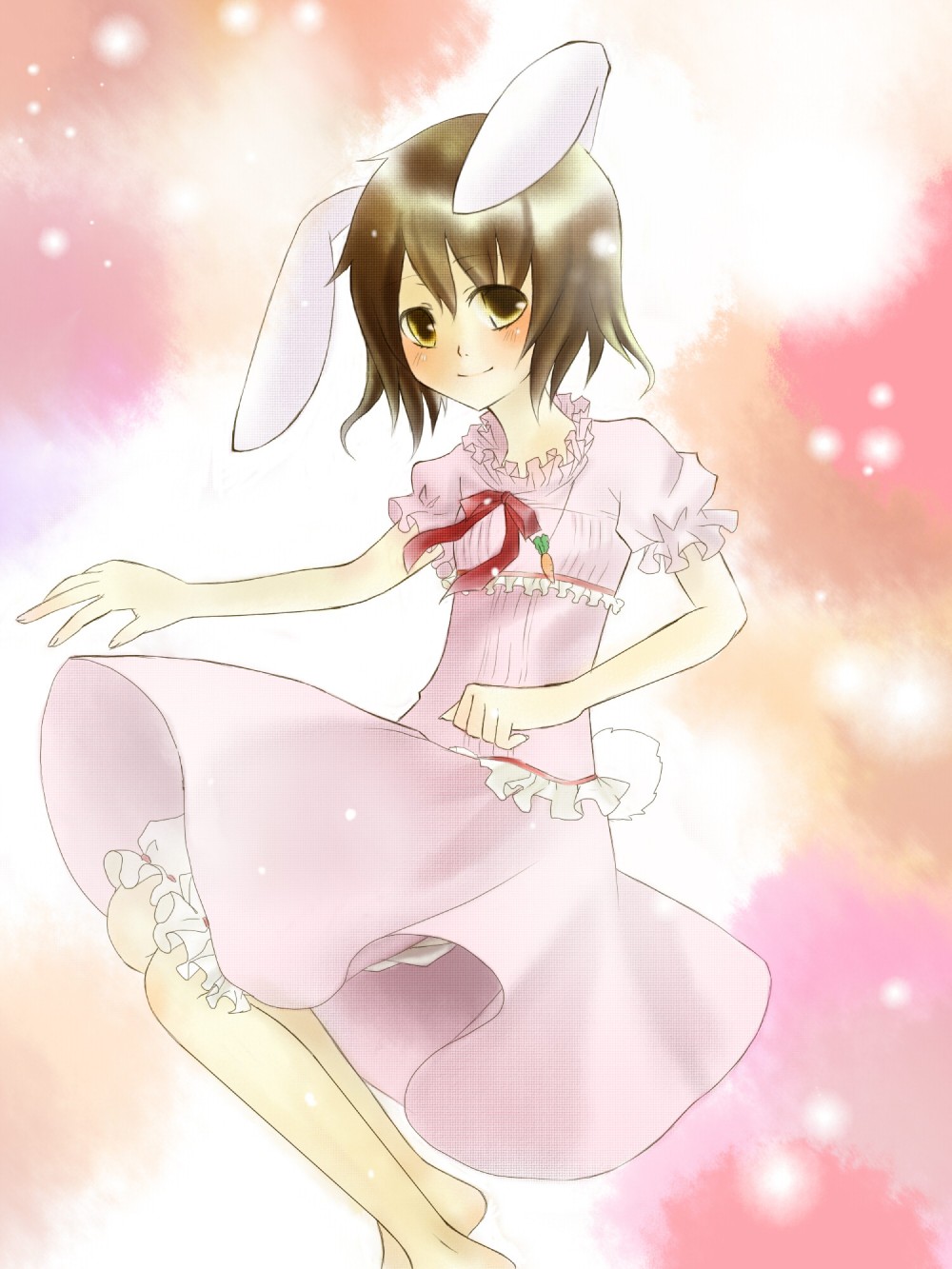 hayase (orinn), orinn (deleted), inaba tewi, touhou, bad id, bad pixiv id, highres, 1girl, animal ears, female focus, rabbit ears, solo