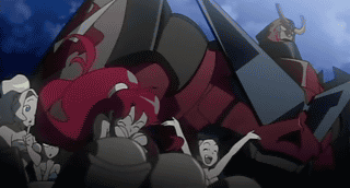 kamina (ttgl), simon (ttgl), yoko littner, tengen toppa gurren lagann, animated, animated gif, anime screenshot, lowres, 00s, 1girl, 2boys, bikini, bouncing breasts, breasts, close-up, hanging breasts, humiliation, jumping, large breasts, long hair, looking at breasts, multiple boys, navel, ponytail, red hair, swimsuit, underboob, view between breasts, wardrobe malfunction