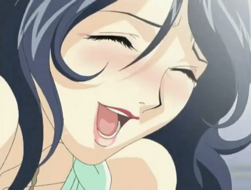 yamanobe etsuko, hana no joshi ana: newscaster etsuko, animated, animated gif, lowres, tagme, 00s, 1boy, 1girl, 2004, blue hair, green eyes, hetero, journalist, lipstick, long hair, makeup, newscaster, reporter, shocked pupils