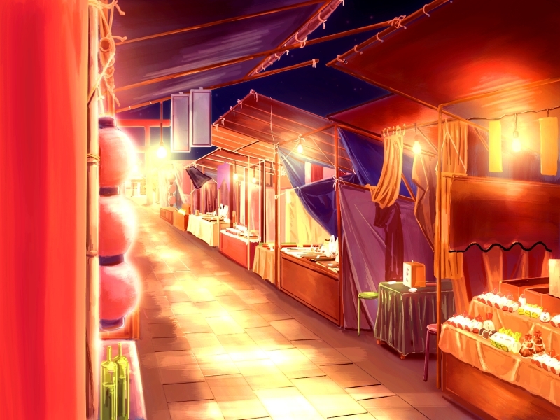 tagme, fantasy, market, night, no humans, scenery, still life