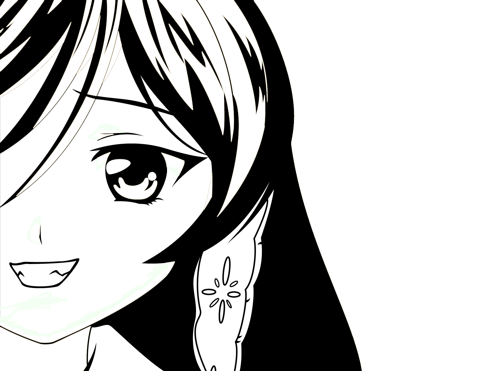suiseiseki, rozen maiden, highres, tagme, 00s, monochrome, smile
