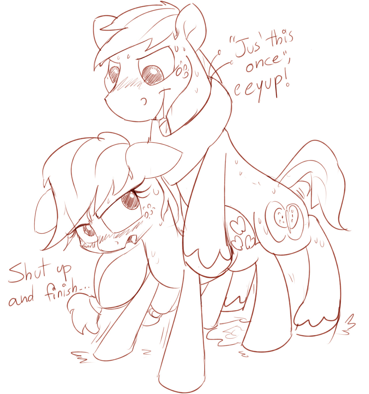 Rule34 – If it exists, there is porn of it / emberkaese, applejack (mlp), big macintosh (mlp) / 154383
