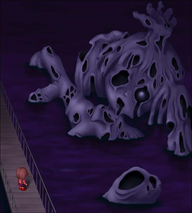 madotsuki, monoko, yume nikki, tagme, braid, bridge, wetland