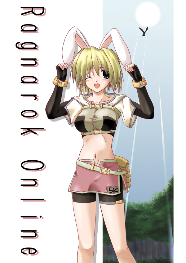 hunter (ragnarok online), ragnarok online, tagme, animal ears, blonde hair, hunter, rabbit ears, solo
