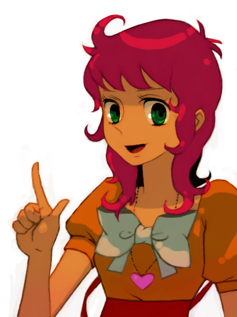 tomioka jirou, kanzaki megu, majokko megu-chan, toei company, bad id, bad pixiv id, 1970s (style), 1girl, bow, female focus, green eyes, jewelry, magical girl, necklace, oldschool, pink hair, retro artstyle, solo