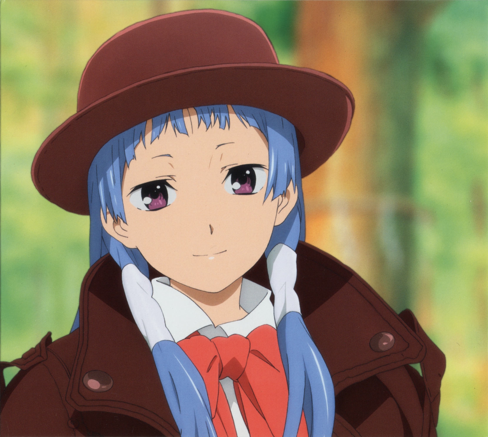 nagi, kannagi, highres, scan, 00s, 1girl, blunt bangs, female focus, hair tubes, solo