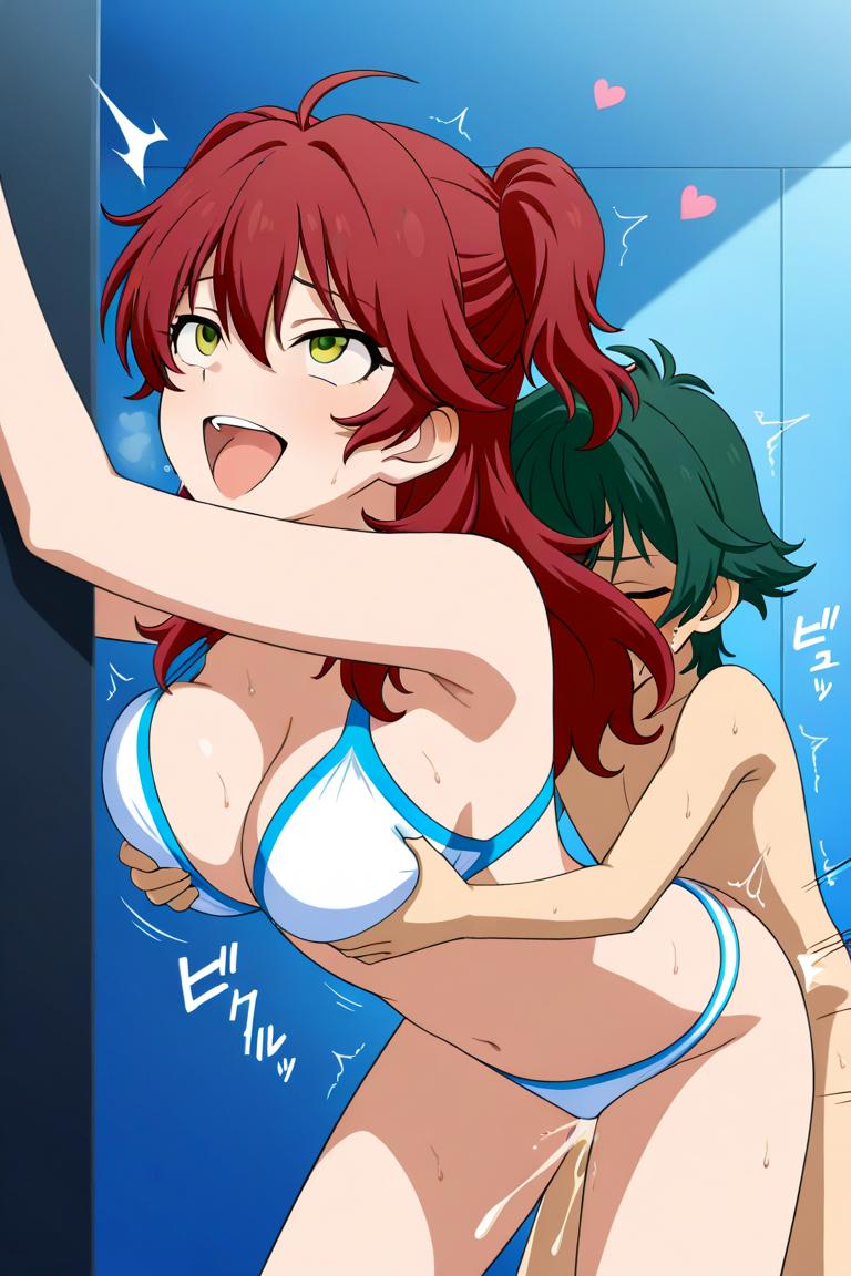 nena trinity, setsuna f. seiei, gundam, gundam 00, ahegao, clothed female nude male, clothed sex, nude