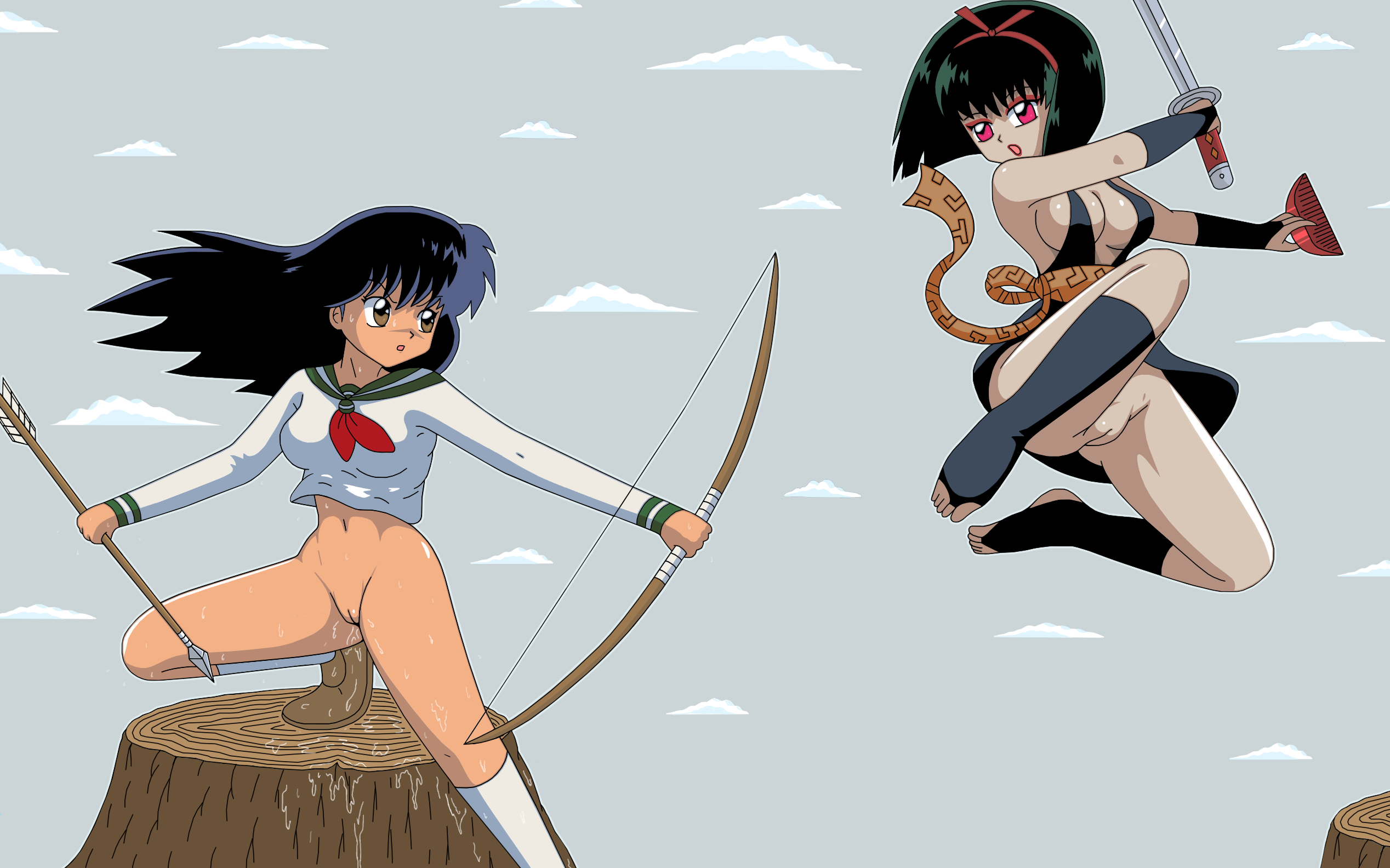 Rule34 – If it exists, there is porn of it / yurafan, kagome higurashi, yura of the hair / 155197
