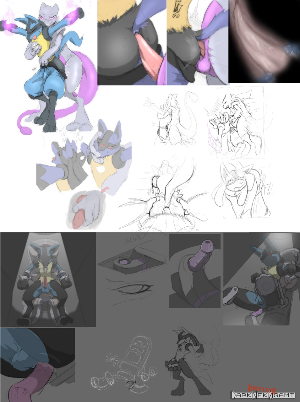 Rule34 – If it exists, there is porn of it / darknek0gami, lucario, mewtwo / 156134