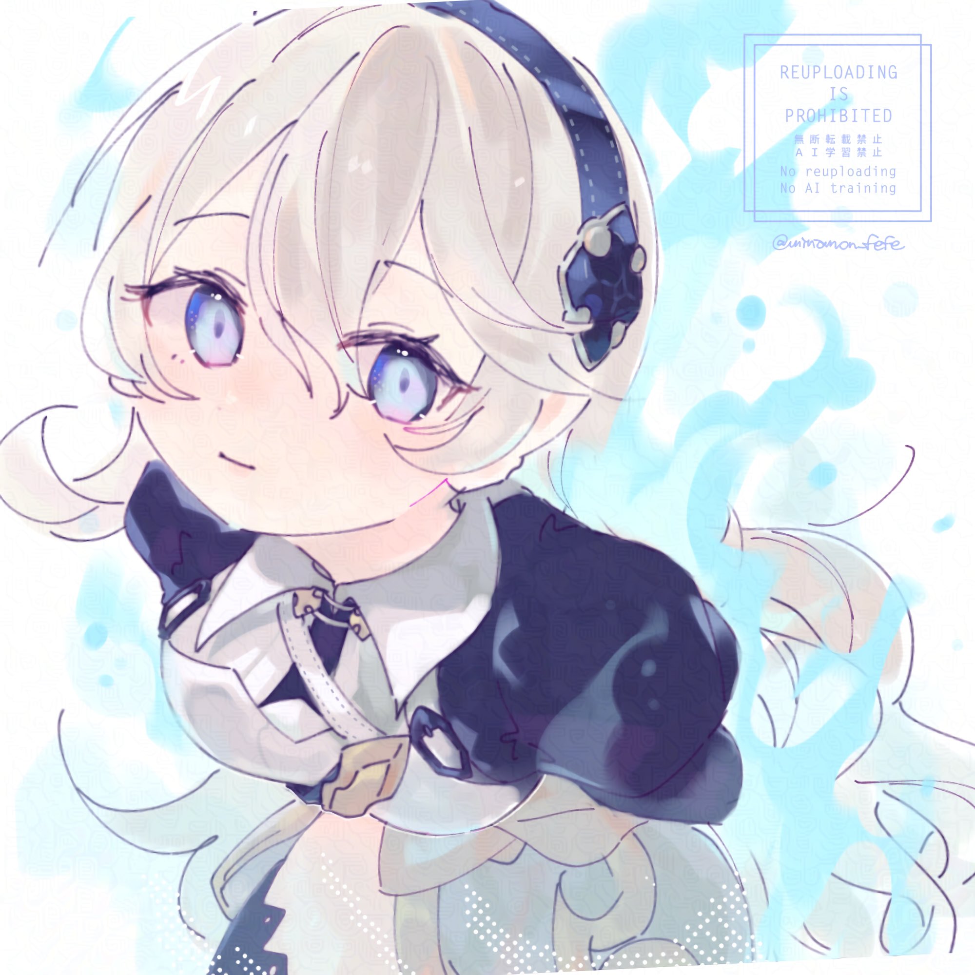sorane amus, female corrin (emblem) (fire emblem), female corrin (fire emblem), fire emblem, fire emblem engage, fire emblem fates, fire emblem heroes, nintendo, highres, 1girl, armor, armored leotard, aura, black hairband, blue aura, blue eyes, blush, breasts, closed mouth, grey hair, hair between eyes, hairband, leotard, long hair, looking at viewer, pointy ears, simple background, solo