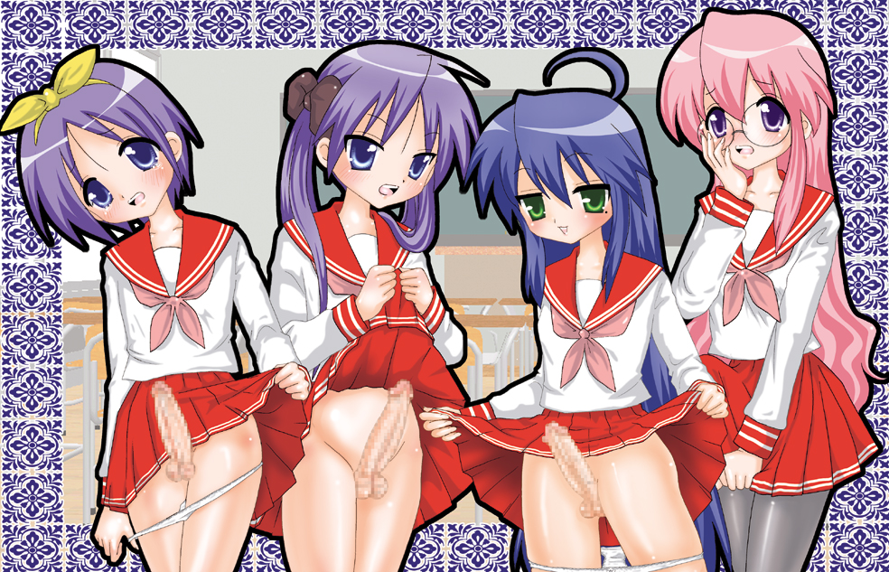 Rule34 – If it exists, there is porn of it / kagami hiiragi, konata izumi, miyuki takara, tsukasa hiiragi / 156359