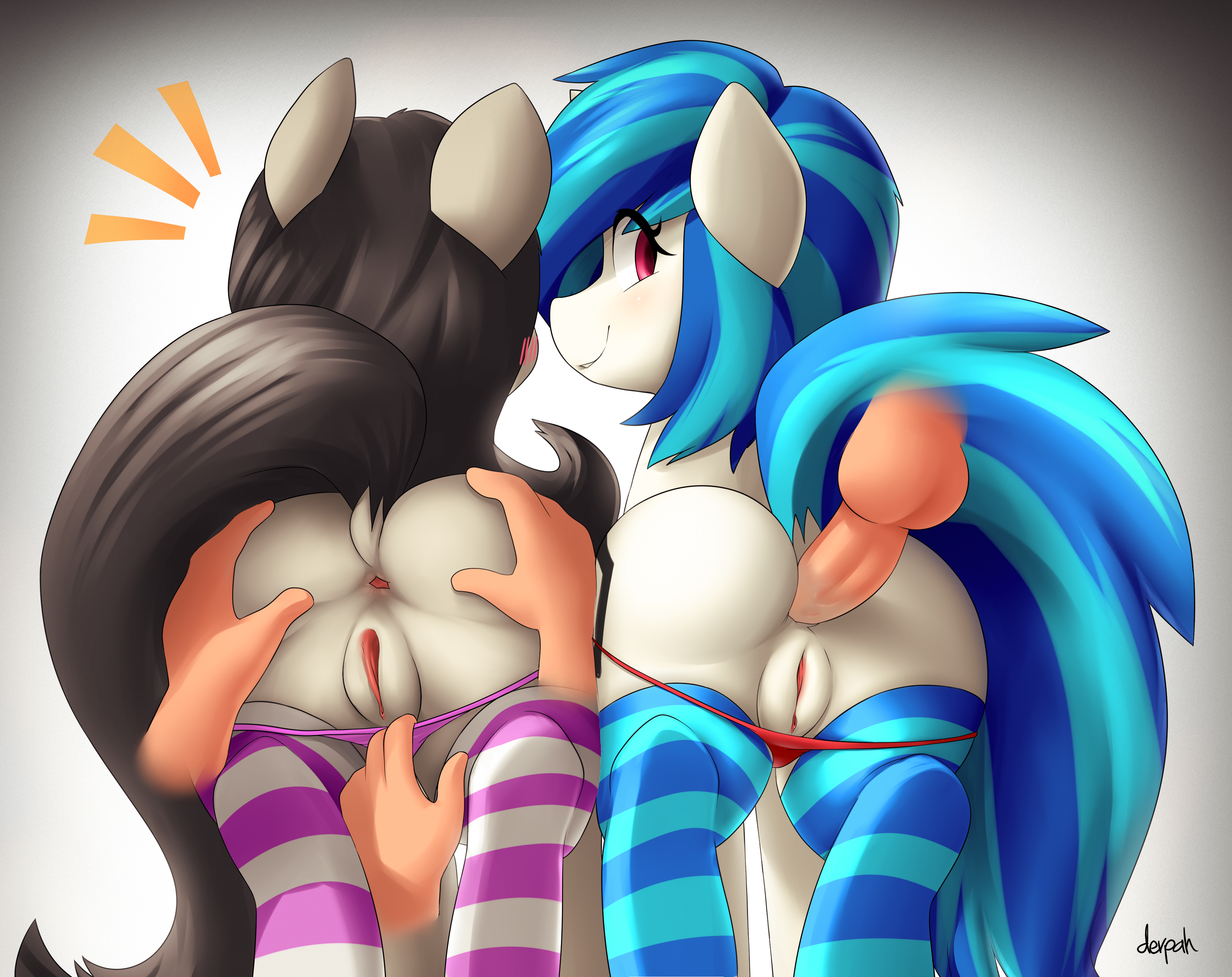 Rule34 – If it exists, there is porn of it / derpah, octavia melody, vinyl scratch (mlp) / 158027
