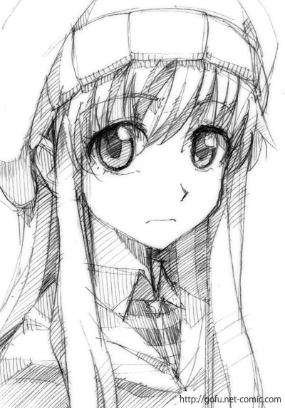 gofu, shimizu raimei, nabari no ou, traditional media, 00s, greyscale, monochrome, sketch, solo