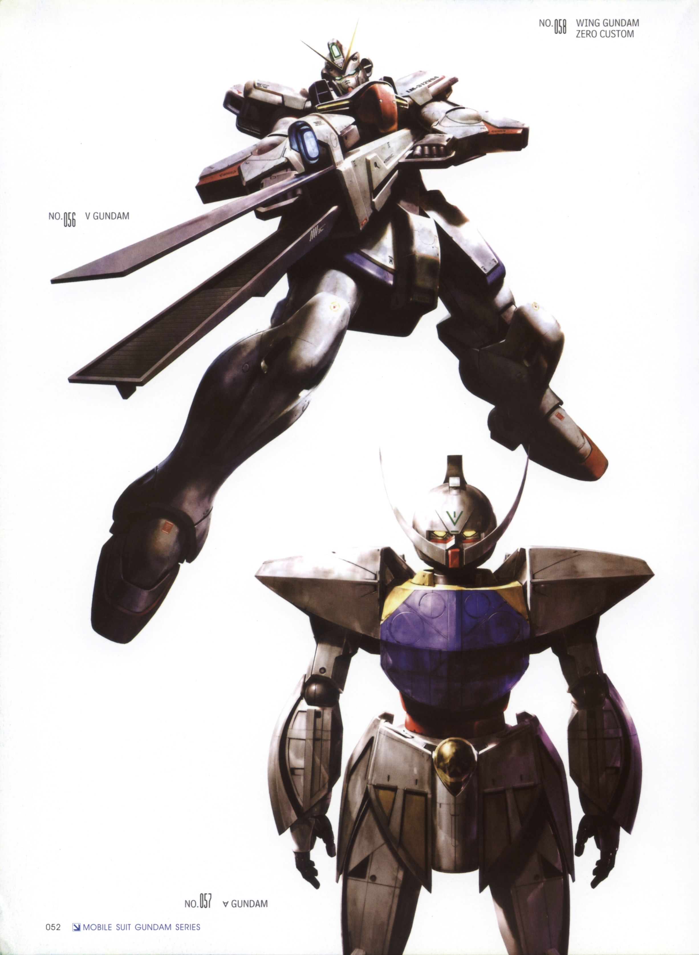 morishita naochika, turn a gundam (mobile suit), v gundam, gundam, turn a gundam, victory gundam, absurdres, highres, 1990s (style), beam rifle, energy gun, gun, mecha, retro artstyle, robot, weapon, white background