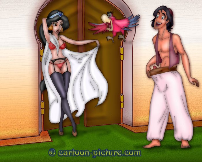 Rule34 – If it exists, there is porn of it / cartoon-picture, aladdin (character), iago, jasmine / 159116