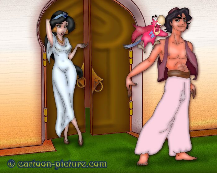 Rule34 – If it exists, there is porn of it / cartoon-picture, aladdin (character), iago, jasmine / 159137