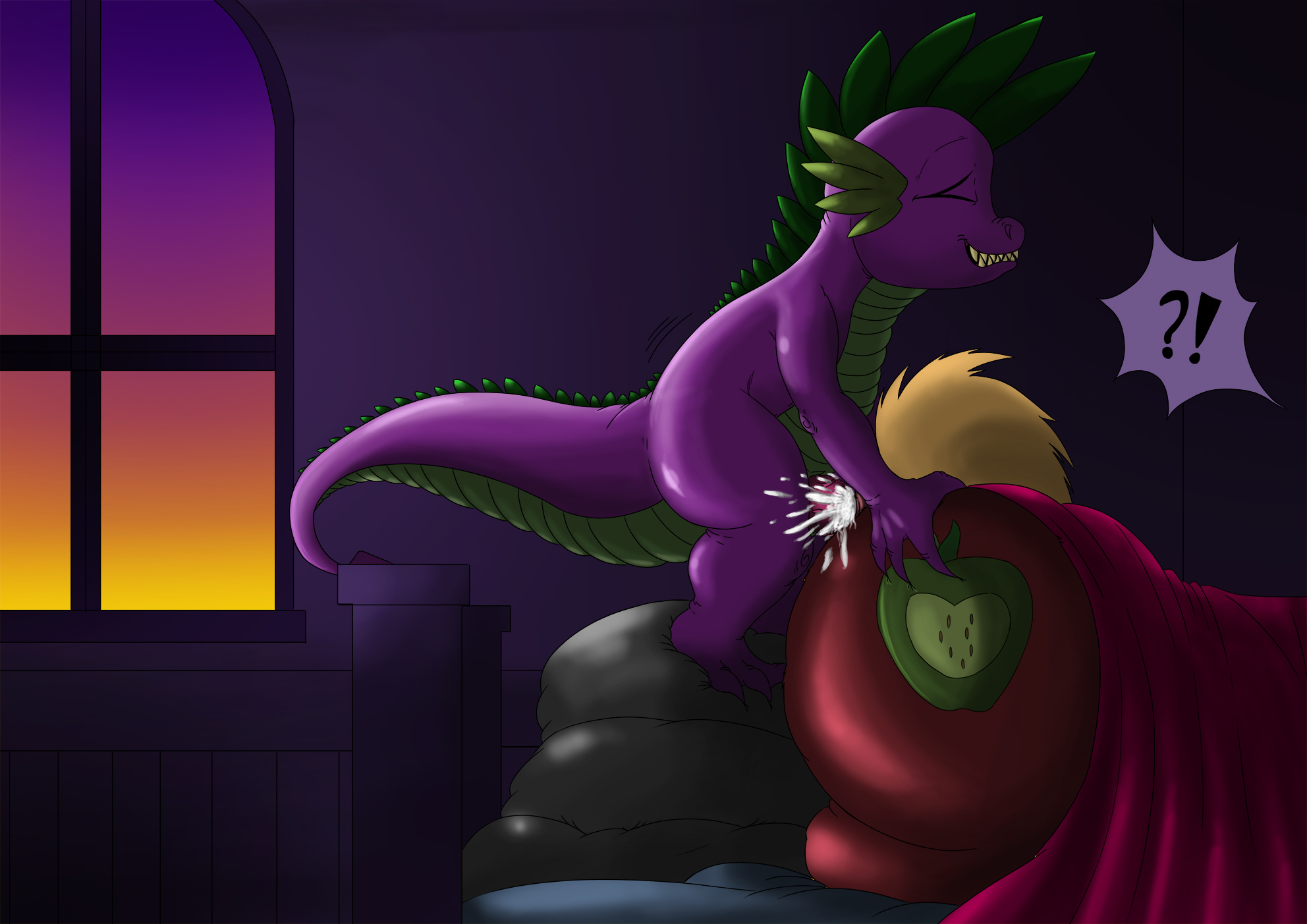 Rule34 – If it exists, there is porn of it / exelzior-maximus, big macintosh (mlp), spike (mlp) / 159584