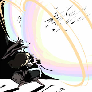 gatau, kirisame marisa, touhou, lowres, 1girl, blonde hair, female focus, magic, master spark, solo