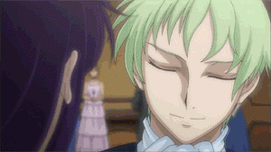 ribbons almark, tieria erde, gundam, gundam 00, animated, animated gif, anime screenshot, lowres, 00s, 2boys, crossdressing, crossdressing (mtf), dancing, green hair, high heels, innovators (gundam 00), long hair, multiple boys, purple hair, red eyes, shoes, trap, tripping