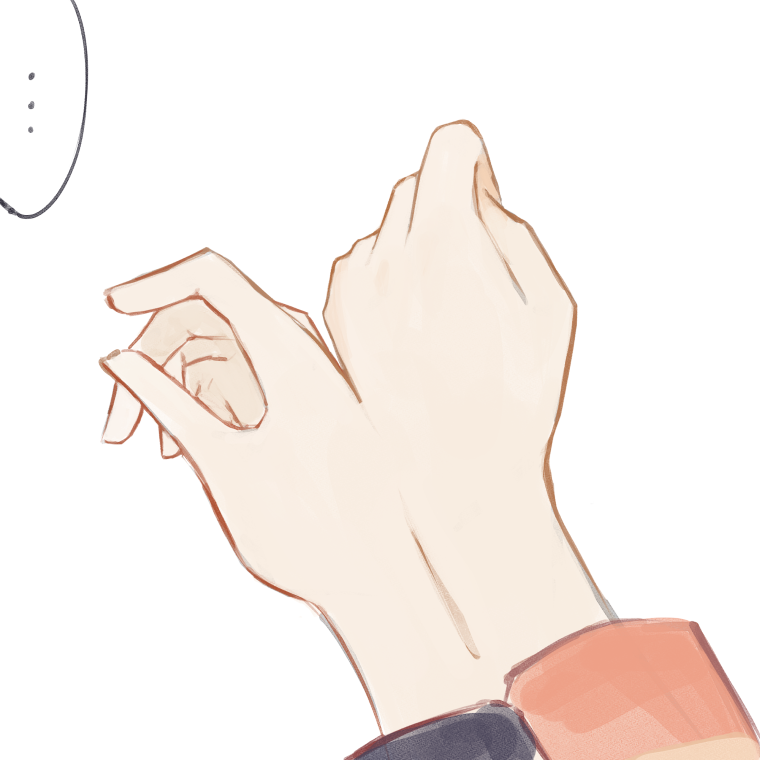 chihaya anon, nagasaki soyo, bang dream!, bang dream! it's mygo!!!!!, commentary, …, 2girls, hand focus, long sleeves, maa-chan (sima), multiple girls, simple background, spoken ellipsis, white background