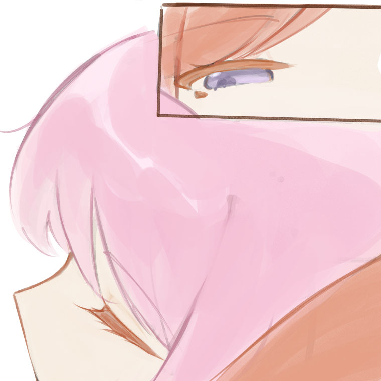 chihaya anon, nagasaki soyo, bang dream!, bang dream! it's mygo!!!!!, commentary, 2girls, blue eyes, closed eyes, female pov, maa-chan (sima), multiple girls, pink hair, pov, simple background, sleeping, sleeping on person, white background