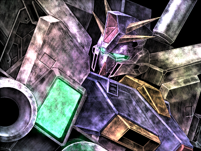 tro (trombe), mega zeta gundam, gundam, gundam vs. giant god: counterattack of gigantis, gundam zz, gyakushuu no gigantis, bad id, bad pixiv id, lowres, beam rifle, energy gun, gun, mecha, no humans, robot, solo, weapon