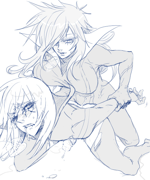 zuwai kani, dio, leda (casshern sins), casshern (series), casshern sins, arm grab, bad id, bad pixiv id, 00s, 1boy, 1futa, anal, arm held back, bodysuit, breasts, censored, femdom, futa with male, futanari, greyscale, holding another's wrist, large breasts, male penetrated, monochrome, penis, rape, restrained, saliva, sex, sex from behind, sketch, skin tight, tied penis, torn clothes