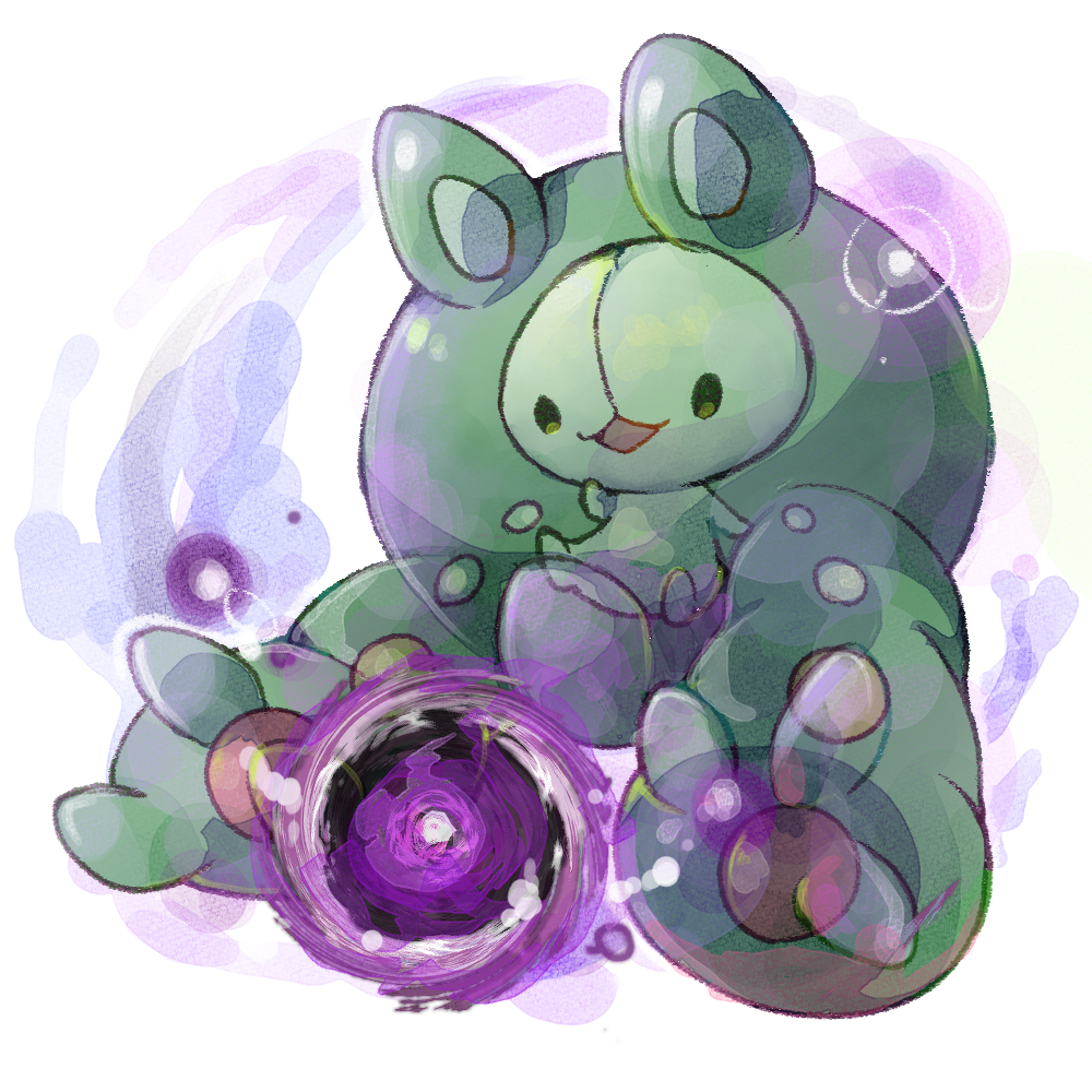 komeda arufa, reuniclus, nintendo, pokemon, full body, gen 5 pokemon, no humans, orb, pokemon (creature)