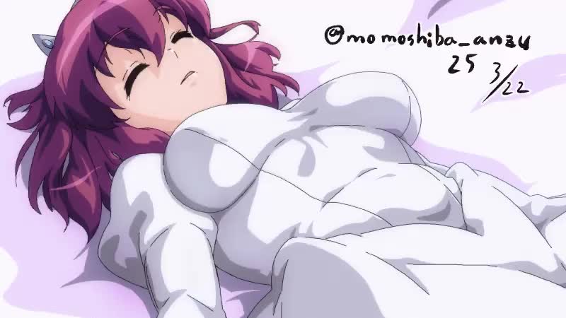 nafta, henrietta de tristain, zero no tsukaima, animated, tagme, video, 1girl, 2025, artist name, breasts, breathing, closed eyes, dated, dress, juliet sleeves, large breasts, long sleeves, lying, medium hair, on back, parted lips, puffy sleeves, purple hair, sleeping, solo, twitter username, white dress