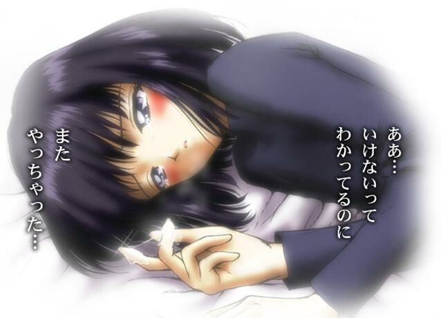 tomoe hotaru, bishoujo senshi sailor moon, translated, 1990s (style), 1girl, bed, black hair, blurry, blush, bob cut, depth of field, female focus, female masturbation, masturbation, pussy juice, retro artstyle, soft focus, solo
