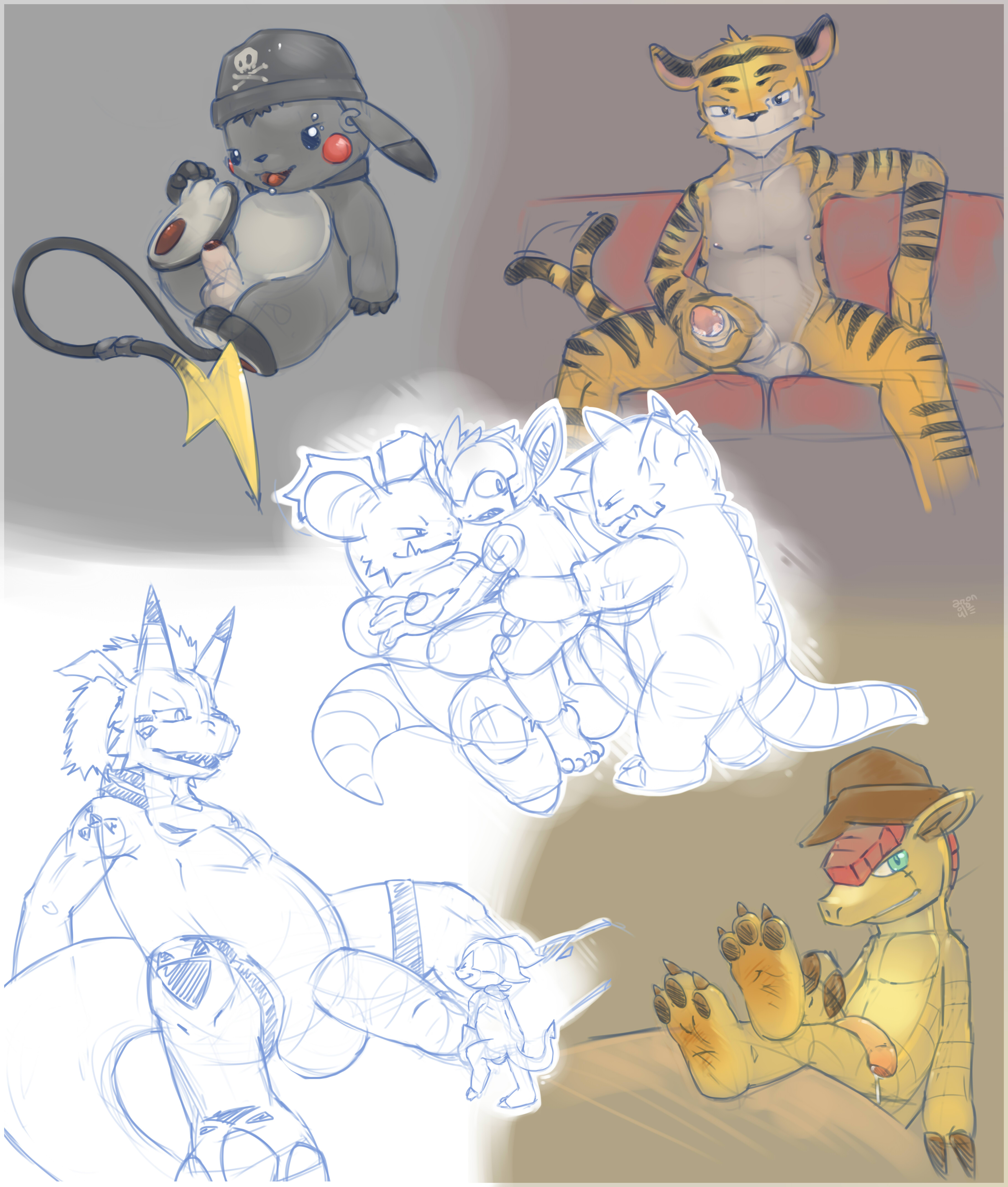 Rule34 – If it exists, there is porn of it / argon vile, dillon, growlmon, impmon, infernape, nidoking, raichu, rhydon, tygre / 160832
