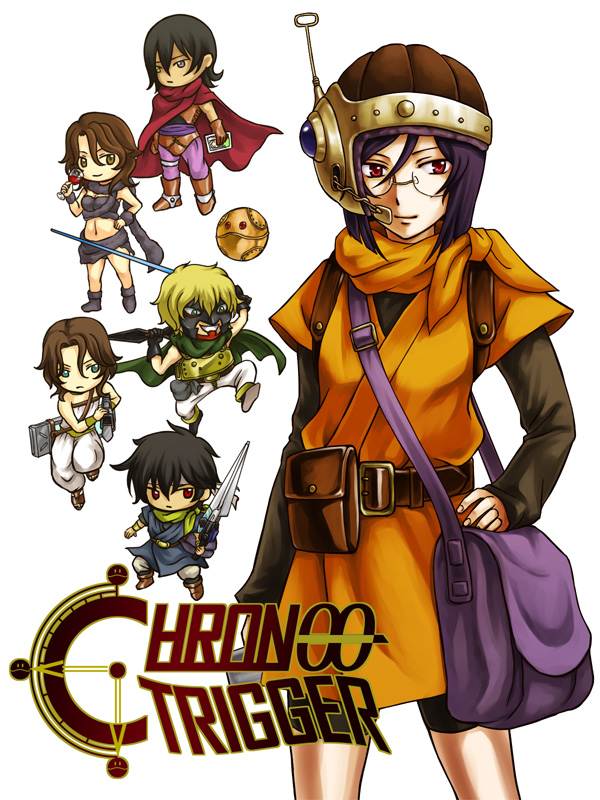 kirisawa (mid blank), mid (pixiv391609), allelujah haptism, ayla (chrono trigger), crono (chrono trigger), frog (chrono trigger), graham aker, haro, lockon stratos, lucca ashtear, magus (chrono trigger), marle (chrono trigger), setsuna f. seiei, sumeragi lee noriega, tieria erde, chrono (series), chrono trigger, gundam, gundam 00, square enix, sunrise (company), 1girl, 6+boys, ayla (chrono trigger) (cosplay), ayla (cosplay), cosplay, crono (cosplay), frog, kaeru (chrono trigger) (cosplay), lucca ashtear (cosplay), magus (cosplay), male focus, marle (cosplay), multiple boys