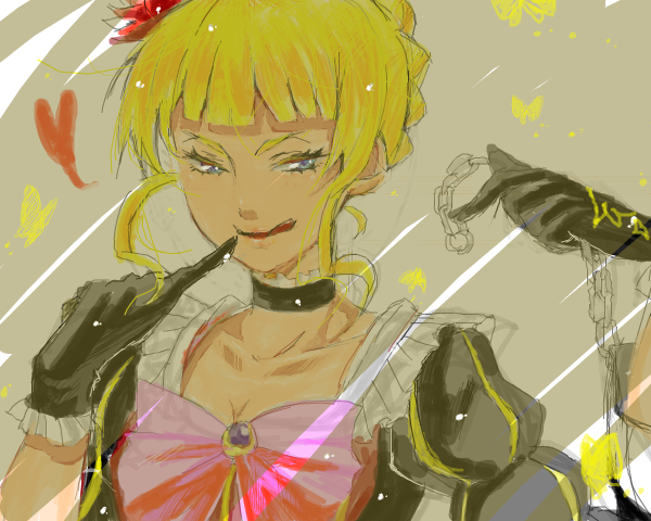 takasuna akira, beatrice (umineko), umineko no naku koro ni, 00s, 1girl, chain, female focus, oekaki, solo