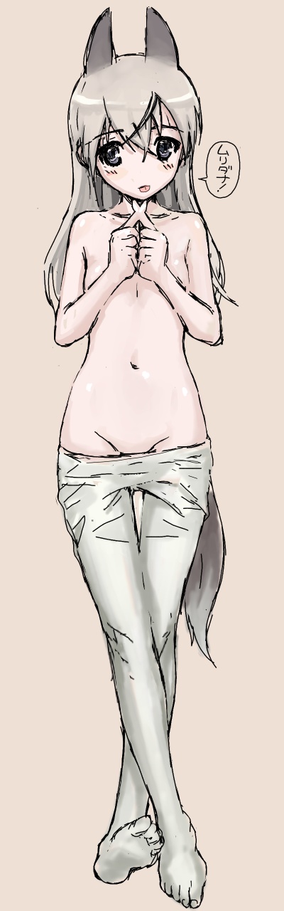 eila ilmatar juutilainen, strike witches, world witches series, highres, long image, tall image, 00s, 1girl, female focus, muri da na, pantyhose, solo, tongue, white pantyhose
