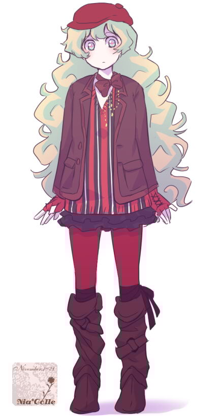 nia teppelin, tengen toppa gurren lagann, bad id, bad pixiv id, 00s, blonde hair, boots, fashion, fingerless gloves, gloves, long hair, pantyhose, red pantyhose, skirt, solo