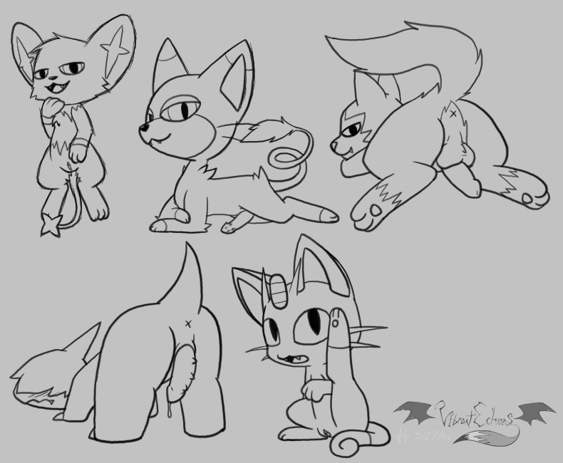 Rule34 – If it exists, there is porn of it / vibrantechoes, deino, glameow, meowth, poochyena, shinx / 161878
