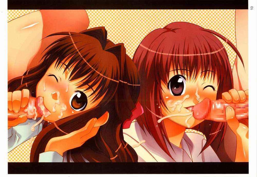 bakuhatsu bros., harada riku, harada risa, dnangel, 2boys, 2girls, brown eyes, brown hair, censored, cum, cum in mouth, cum on body, facial, fellatio, handjob, hetero, multiple boys, multiple girls, one eye closed, oral, penis, purple eyes, red hair, siblings, smile, twins, wink