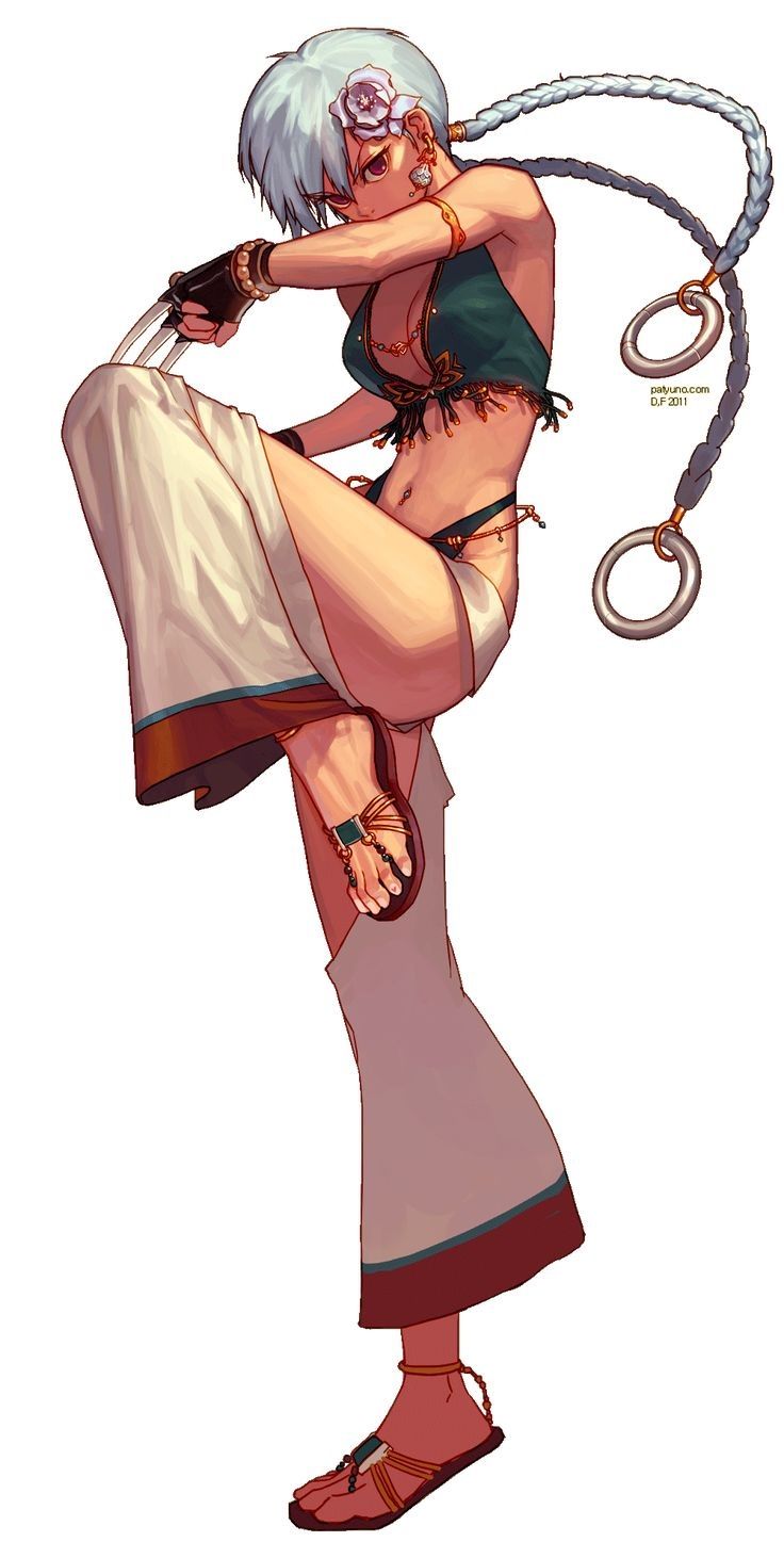 dungeon and fighter, character request, tagme, 1girl, claws, jewelry, navel piercing, piercing, weapon