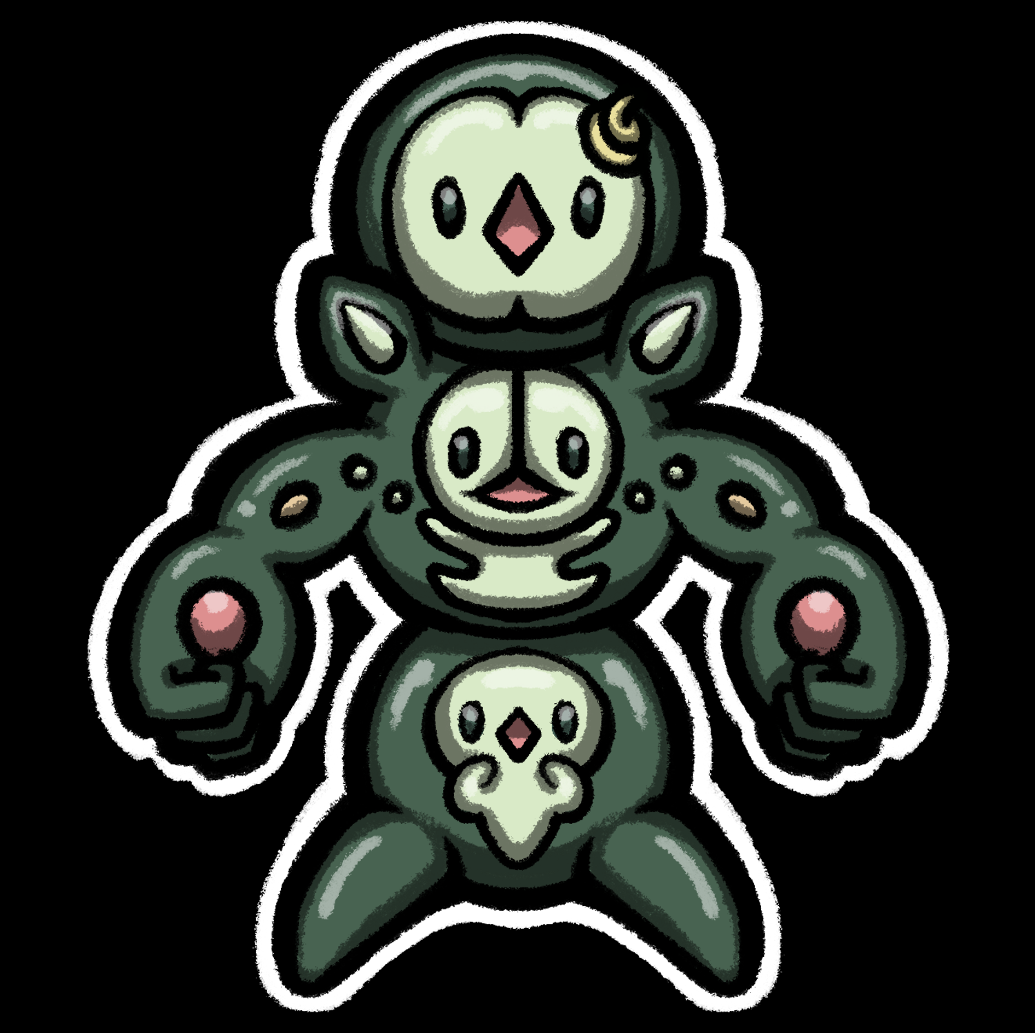 duosion, reuniclus, solosis, nintendo, pokemon, highres, non-web source, gen 5 pokemon