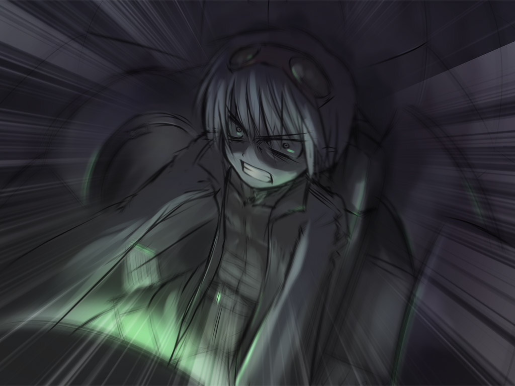 kakaon, simon (ttgl), tengen toppa gurren lagann, bad id, bad pixiv id, 00s, 1boy, angry, dark, furious, male focus, solo