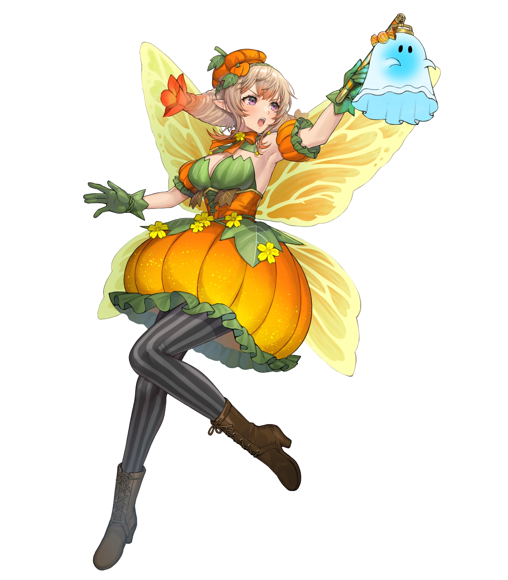 peony (fire emblem), fire emblem, fire emblem heroes, nintendo, highres, non-web source, official art, 1girl, official alternate costume, peony (halloween) (fire emblem), solo