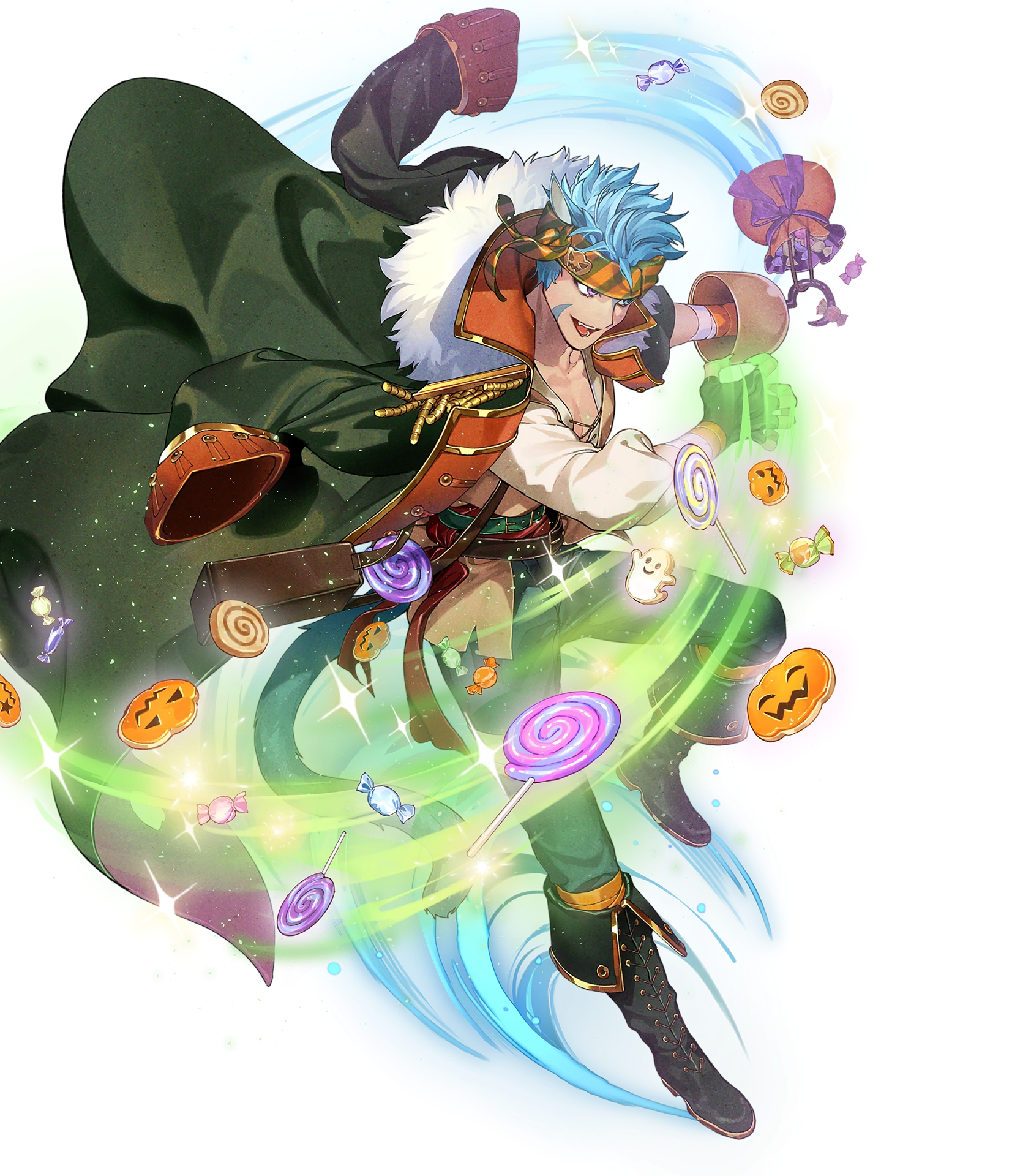 ranulf (fire emblem), fire emblem, fire emblem: path of radiance, fire emblem: radiant dawn, fire emblem heroes, nintendo, highres, non-web source, 1boy, ranulf (halloween) (fire emblem), solo