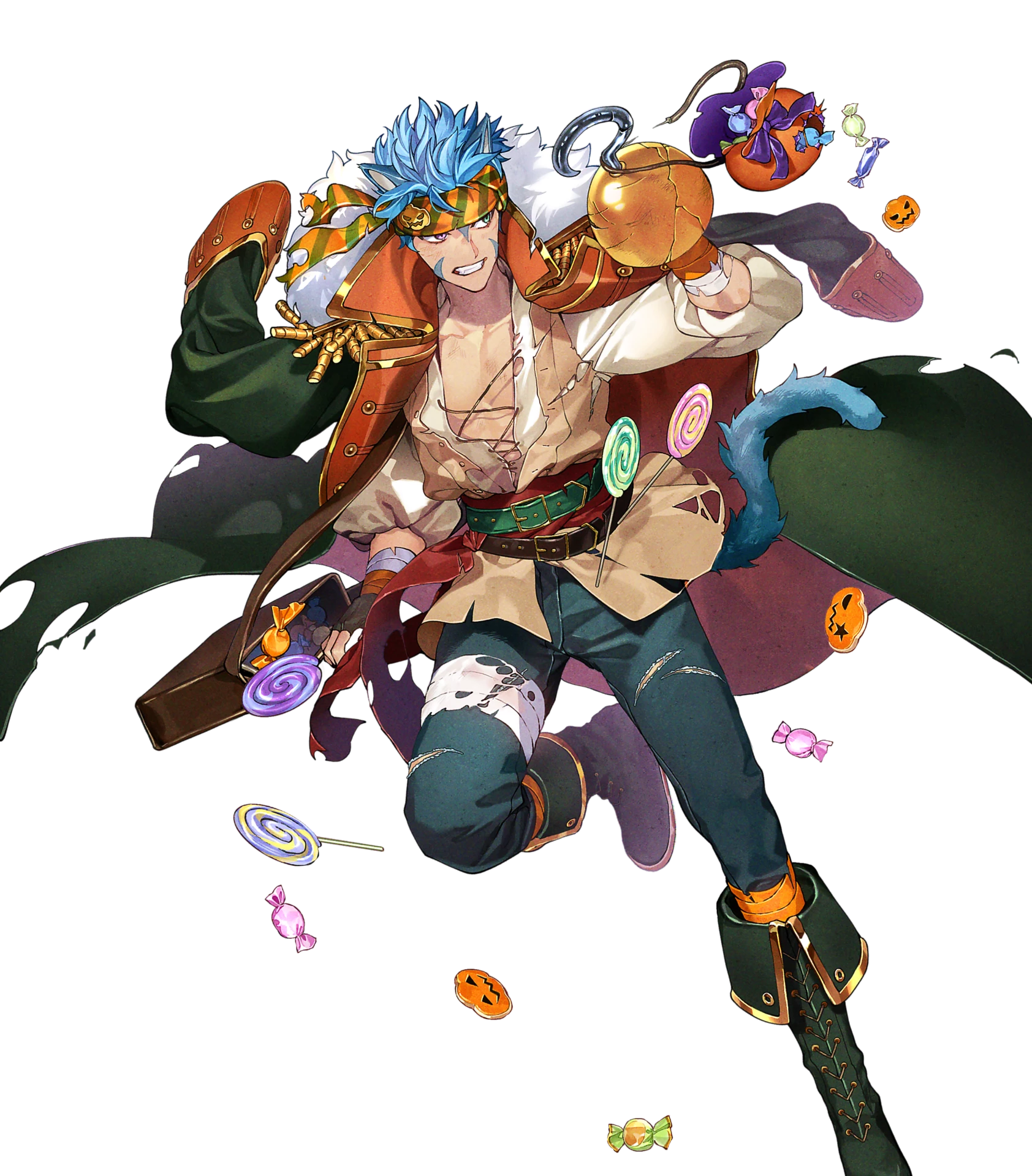 ranulf (fire emblem), fire emblem, fire emblem: path of radiance, fire emblem: radiant dawn, fire emblem heroes, nintendo, highres, non-web source, 1boy, ranulf (halloween) (fire emblem), solo