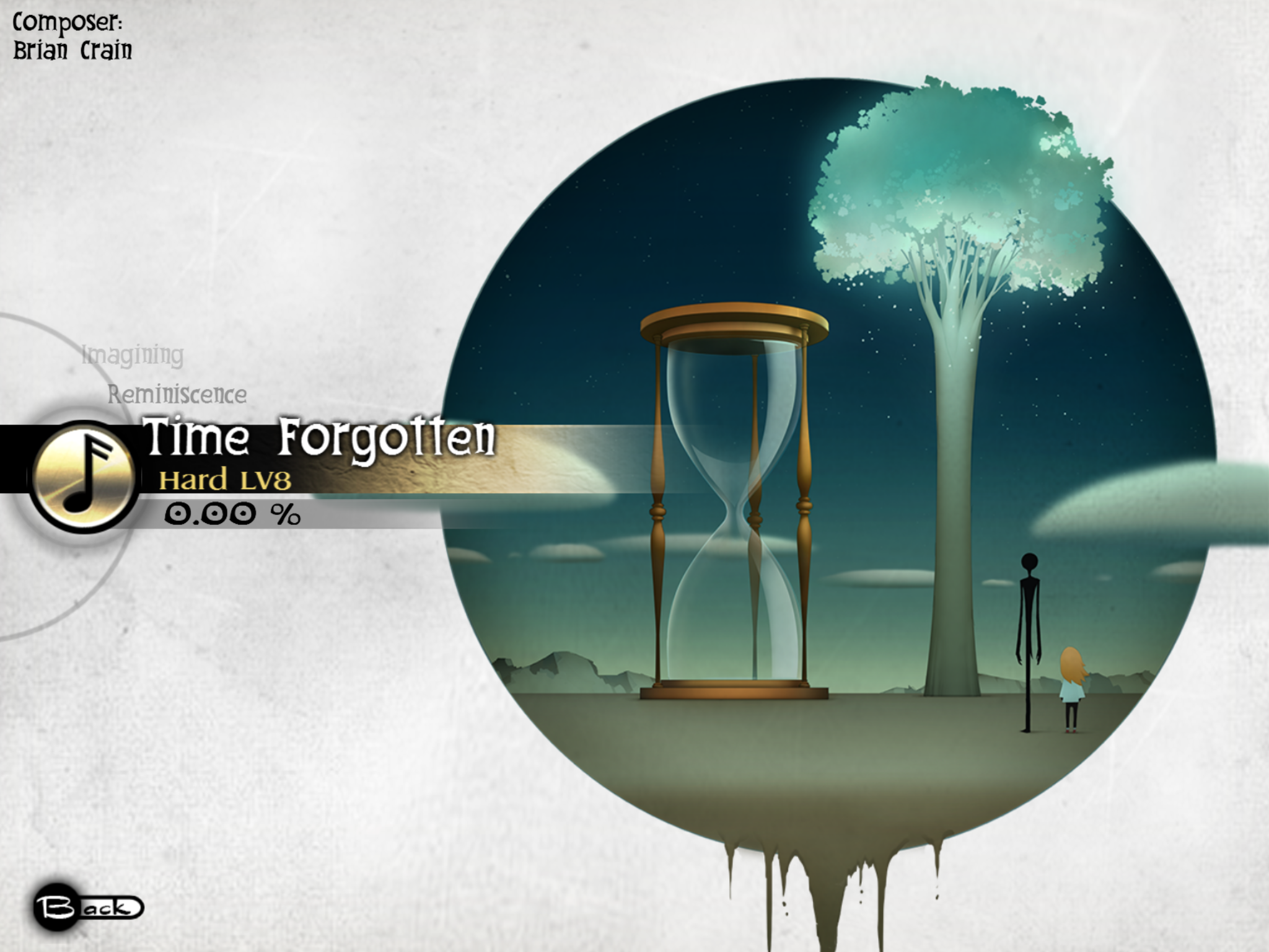 ldt, deemo, highres, english text, hourglass, loading screen, tree