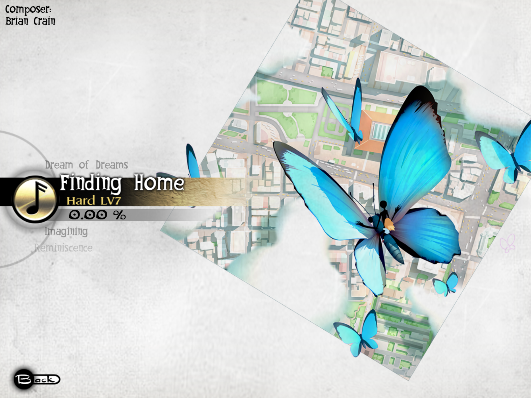 ldt, deemo, highres, bug, butterfly, cloud, english text, flying, insect, loading screen, oversized bug, riding, riding animal